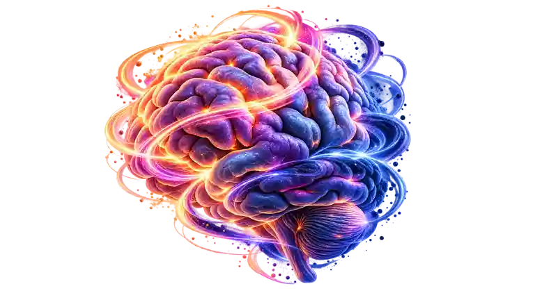 Ilustração de um cérebro representando o transtorno bipolar.